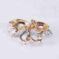 Alloy Enamel Double Swan Brooch Pin For Elegant Lapel Decoration view 3