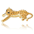Alloy Enamel Leopard Brooch Pin For Creative Fashion Apparel view 1