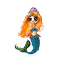 Creative Alloy Rhinestone Mermaid Princess Brooch Pin For Garment Decoration view 1