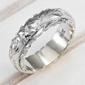 Copper Plated Floating Carved Rose Flower Band Ring For Women Anniversary Gift Jewelry view 4