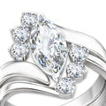 Fashion OL Marquise Zircon Couple Rings For Women, Wedding Matching Finger Jewelry Accessories view 2