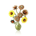 Alloy Enamel Van Gogh Vase Brooch Pin For Women's Apparel view 5