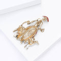 Alloy Enamel Dog Walking Lady Brooch Pin For Fashion Apparel view 3