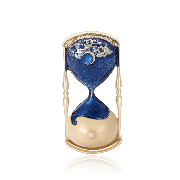 Simple Alloy Enamel Hourglass Brooch Fashion Lapel Pin For Apparel