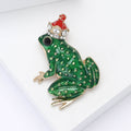 Alloy Enamel Frog Prince Brooch For Men's Suits And Cardigans view 3