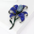 Alloy Rhinestone Rose Brooch Scarf Clip For Elegant Accessories view 4