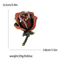Alloy Rose Flower Lapel Pin Brooch For Suits view 6