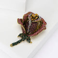 Alloy Rose Flower Lapel Pin Brooch For Suits view 3