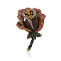 Alloy Rose Flower Lapel Pin Brooch For Suits view 5