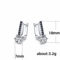 Elegant Women's Micro Pave Zircon Ear Cuffs, Classic European Style Versatile Ear Jewelry Earrings view 5