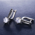 Elegant Women's Micro Pave Zircon Ear Cuffs, Classic European Style Versatile Ear Jewelry Earrings view 3