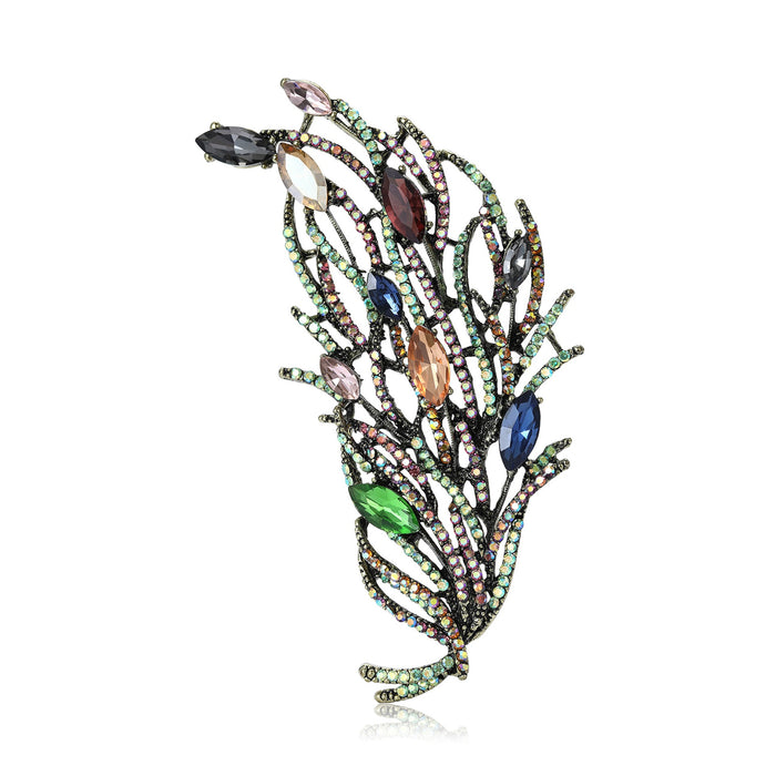 Alloy Glass Rhinestone Brooch For Women's Garment Decoration