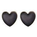 Exaggerated Alloy Epoxy Heart Shape Stud Earrings For Women, Fashion Statement Jewelry view 4