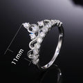 Personalized Micro Pave Zircon Crown Ring For Women, Creative European Fashion Jewelry view 5