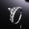 Personalized Micro Pave Zircon Crown Ring For Women, Creative European Fashion Jewelry view 1