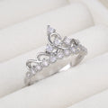 Personalized Micro Pave Zircon Crown Ring For Women, Creative European Fashion Jewelry view 4