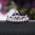 Personalized Micro Pave Zircon Crown Ring For Women, Creative European Fashion Jewelry view 2