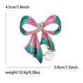 Alloy Rhinestone Pearl Bow Brooch Pin For Womens Clothing view 6