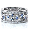 Geometric Line Hollow Ring With Two Tone Zircon Stones For Women Fashion Jewelry view 1