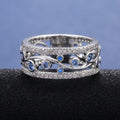 Geometric Line Hollow Ring With Two Tone Zircon Stones For Women Fashion Jewelry view 4