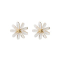 Fresh Cute Daisy Flower Acrylic Crystal Studs With 925 Silver Pins Elegant Summer Jewelry Earrings view 5