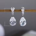 Elegant Water Drop Zircon Copper Stud Earrings For Women, Fashion Jewelry view 5
