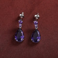 Elegant Water Drop Zircon Copper Stud Earrings For Women, Fashion Jewelry view 7