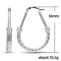 Fashion Simple Women's Alloy Large Hoop Drop Earrings Street Nightclub Jewelry view 4