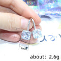 High End Square Zircon Earrings For Women, European American Versatile Fashion Jewelry view 5
