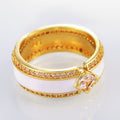 Fashion Epoxy Engagement Couple Ring, Unisex Proposal Wedding Band For Men And Women view 3