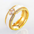 Fashion Epoxy Engagement Couple Ring, Unisex Proposal Wedding Band For Men And Women view 4