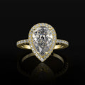 Creative Sparkling Water Drop Zircon Wedding Ring For Women Bridal Jewelry view 2
