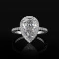 Creative Sparkling Water Drop Zircon Wedding Ring For Women Bridal Jewelry view 1