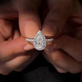 Creative Sparkling Water Drop Zircon Wedding Ring For Women Bridal Jewelry view 3