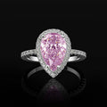 Creative Sparkling Water Drop Zircon Wedding Ring For Women Bridal Jewelry view 6