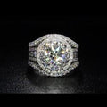 Fashion Square Sparkling Rhinestone Engagement Ring For Women, European American Proposal Jewelry view 2