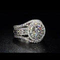 Fashion Square Sparkling Rhinestone Engagement Ring For Women, European American Proposal Jewelry view 1