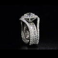 Fashion Square Sparkling Rhinestone Engagement Ring For Women, European American Proposal Jewelry view 3