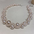 Korean Style Faux Pearl Geometric Round Collarbone Necklace For Women view 4
