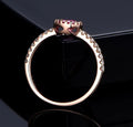 Delicate Pink Oval Zircon Women's Ring, Cute Adjustable Index Finger Fashion Jewelry view 3