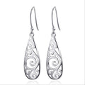 Vintage Hollow Leaf Drop Earrings For Women, European American Statement Dangle Jewelry view 4