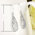 Vintage Hollow Leaf Drop Earrings For Women, European American Statement Dangle Jewelry view 5