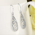 Vintage Hollow Leaf Drop Earrings For Women, European American Statement Dangle Jewelry view 2