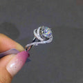 Creative Shaped Women's Ring With Fine Cubic Zirconia Inlay, Elegant Party Jewelry view 2