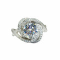 Creative Shaped Women's Ring With Fine Cubic Zirconia Inlay, Elegant Party Jewelry view 4