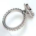 Sparkling Square Cubic Zirconia Proposal Ring For Women, European Style Wedding Jewelry view 4