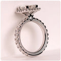 Sparkling Square Cubic Zirconia Proposal Ring For Women, European Style Wedding Jewelry view 1