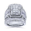 Luxury Statement Rhinestone Couple Ring Set For Women European Style Wedding Jewelry view 4
