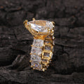 Simple Women's Ring With Oversized Cubic Zirconia Stone Fashion Finger Jewelry Gift view 3