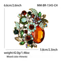 Alloy Glass Brooch Pin For Elegant Women's Clothing Accessories view 6